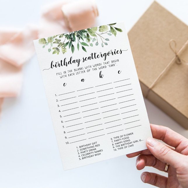 Convite Aniversário - Scattergories - jogo editável (Criador carregado)