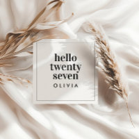 Aniversário simples da tipografia branca negra mod