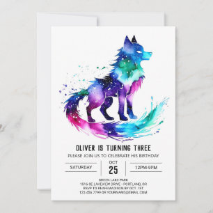 Convite Aniversário Simples do Lobo Digital