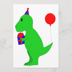Convite Aniversário T-Rex