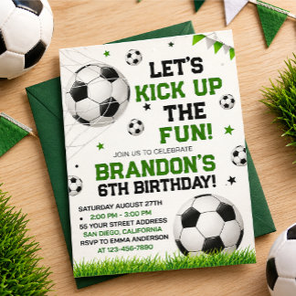 Convite Aniversário temático de futebol