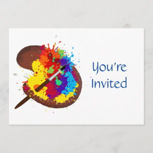Convite Aniversário Temático de Pintura de Artista