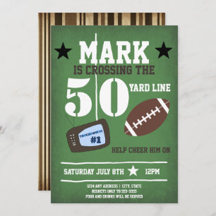 Convite Aniversário temático do futebol 50th