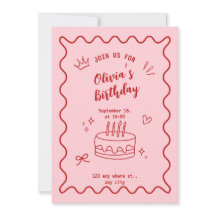 Aniversário Vermelho e Rosa