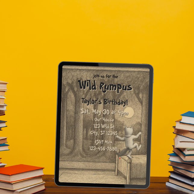 Convite Aniversário Wild Rumpus (Criador carregado)