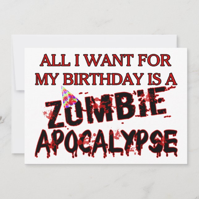Convite Aniversário Zumbi Apocalypse (Frente)