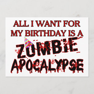Convite Aniversário Zumbi Apocalypse