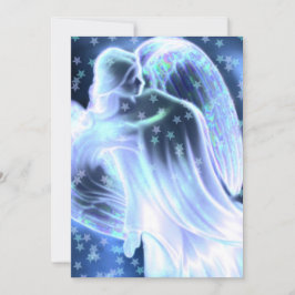 Convite Anjo Azul Com Estrelas