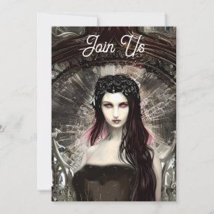 Convite Anjo Caído   Arte Sombria   Festa de Halloween