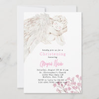 Anjo com Batismo Floral Rosa das Asas