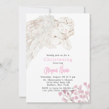 Anjo com Batismo Floral Rosa das Asas