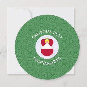 Convite Anjo da Bandeira Austríaca Natal Personalizado