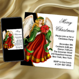 Convite Anjo de Natal Festa de Natal