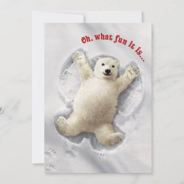 Convite Anjo de Neve Muito Grande (Frente)