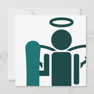 Convite anjo do snowboard