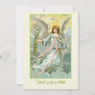Convite Anjo em Azul