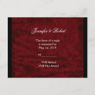 Convite Anjo gótico no cartão postal RSVP de Casamento de 