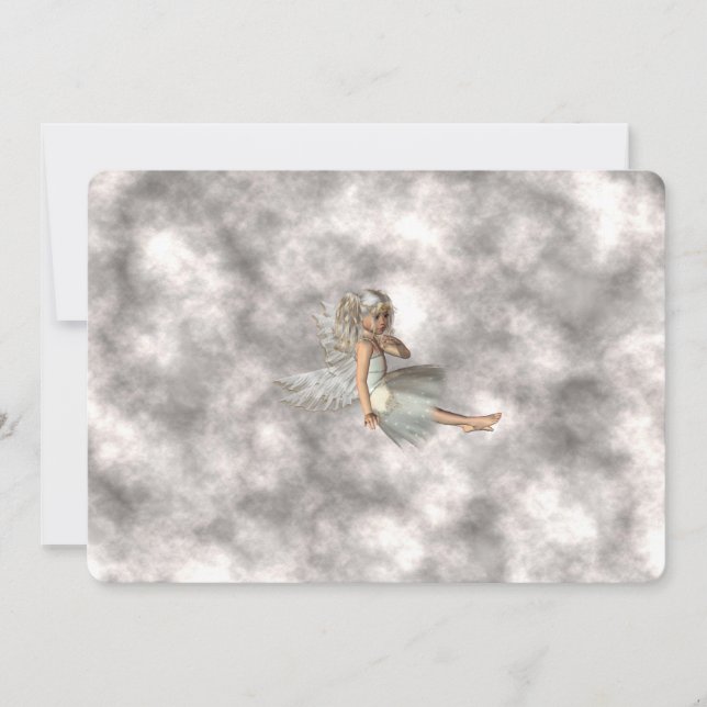 Convite Anjo nas nuvens (Frente)