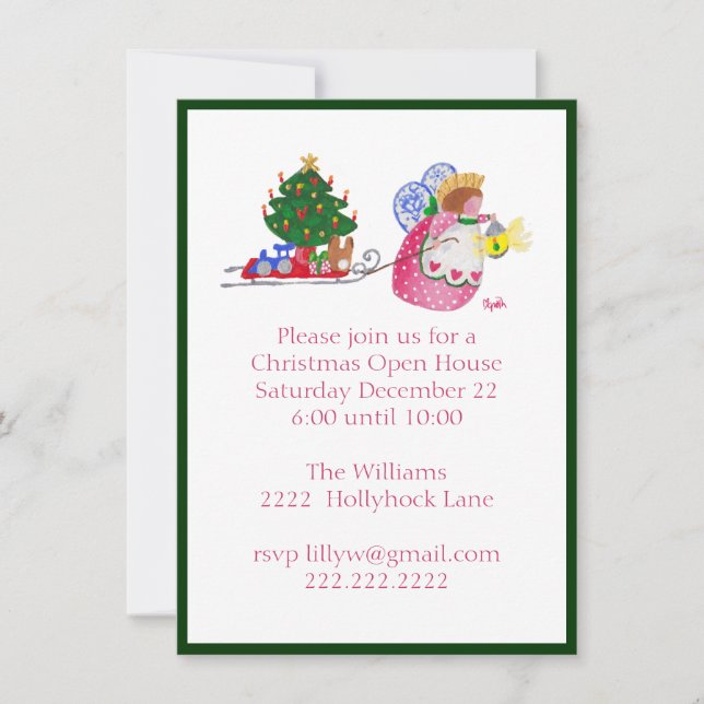 Convite Anjo puxando o carro (Frente)