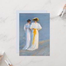 Anna Ancher e Marie Krøyer na praia, Krøyer