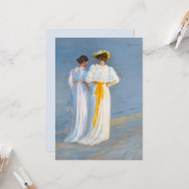 Convite Anna Ancher e Marie Krøyer na praia, Krøyer