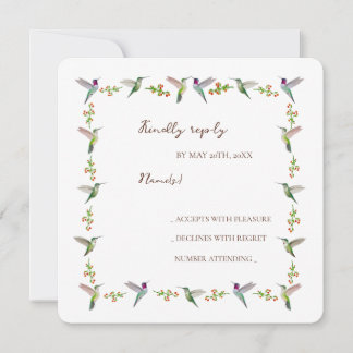 Convite Anna's Hummingbird RSVP