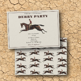Convite Annual Derby Party Race Horse Equestrian Racing