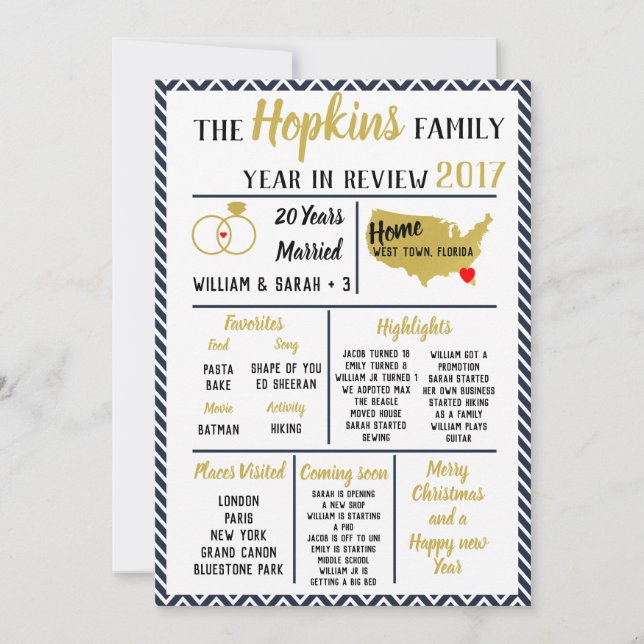 Convite Ano da família, evento familiar, Natal (Frente)