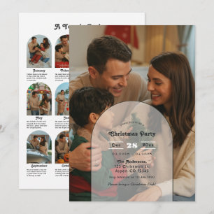 Convite Ano da Família Moderna em Revisão da Festa de Nata