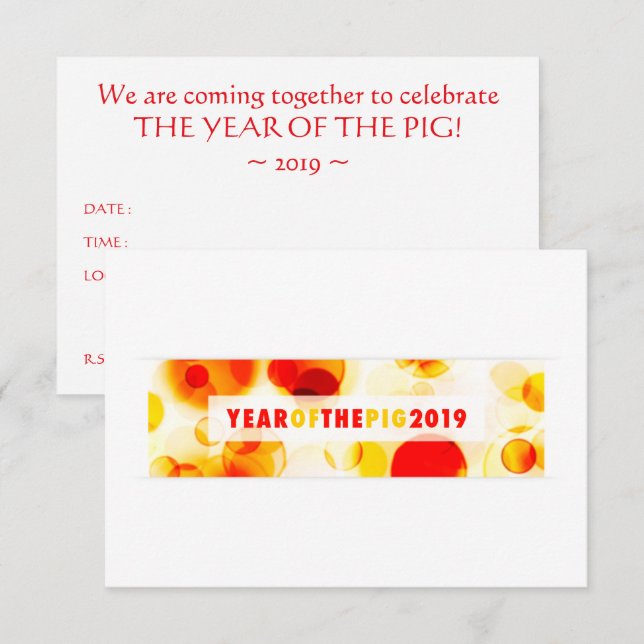 Convite Ano do Banner Bokeh 2019 (Frente/Verso)