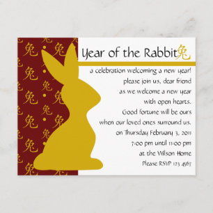Convite Ano do Coelho