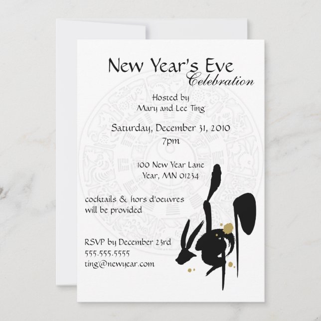 Convite Ano do Coelho (Frente)