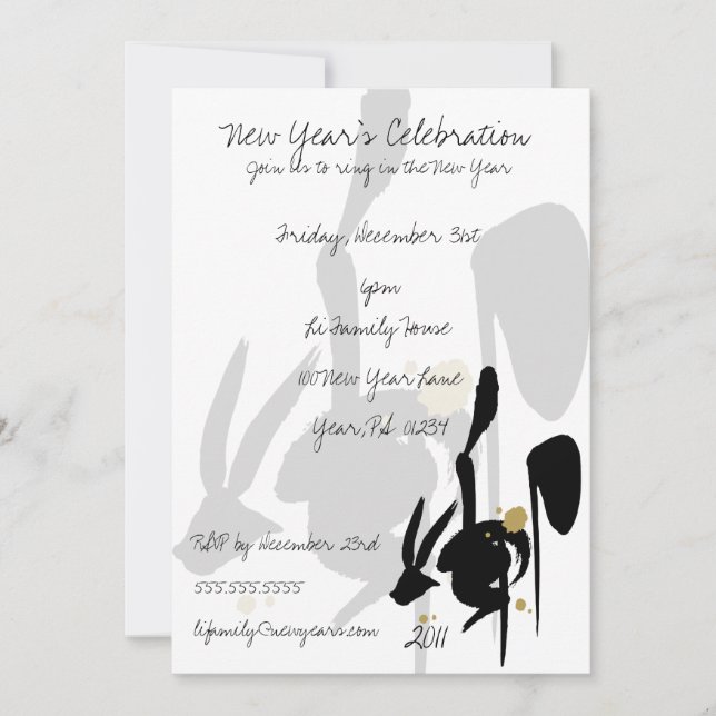 Convite Ano do Coelho (Frente)