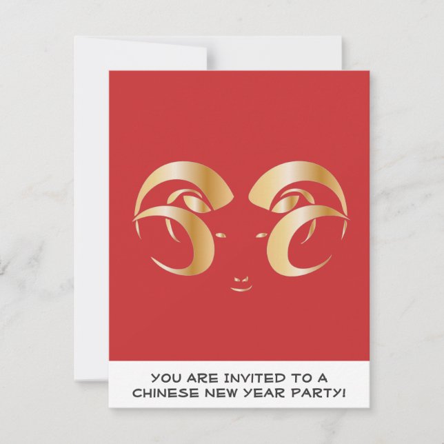 Convite Ano do Ram/Ovinos (Frente)