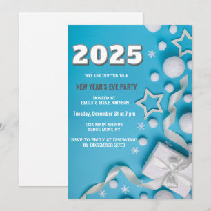 Convite Ano Novo - Ano do Ano Novo - Céu Azul 2025