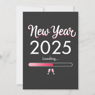 Convite Ano Novo Carregando 2025 Feliz Ano Novo Natal 