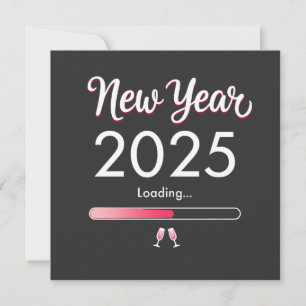 Convite Ano Novo Carregando 2025 Feliz Ano Novo Natal 