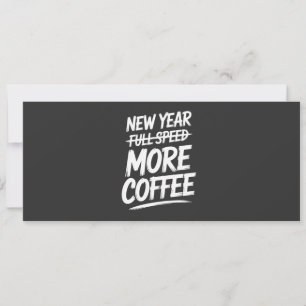 Convite Ano Novo Divertido Mais Café Resolução Sarcástica