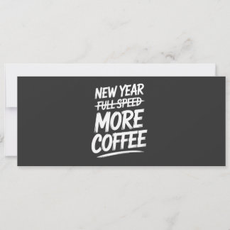 Convite Ano Novo Divertido Mais Café Resolução Sarcástica
