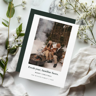 Convite Ano novo, rostos familiares.,Cartão de Natal com F