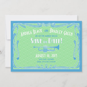 Convite Anos 20 Rugindo Trombeta Casamento Salve a Data