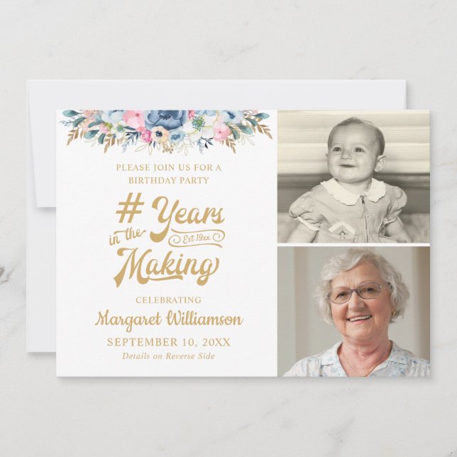 Convite ANOS FÉRICOS DE Aniversário NO FAZER 2 Foto (Frente)