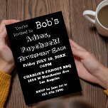 Convite ANOS FUNNY, Partido de Retirada do Pai Paycheck<br><div class="desc">Dê ao seu chefe/funcionário/amigo/membro da família um grande e engraçado sendoff com esses "Adios,  Paycheck!" Convites de festas de Bash. Típica preto e branco da moda. Convidar excelente para Pai.</div>