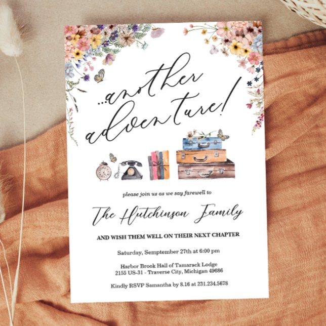 Convite Another Adventure Going Away Party Invitation (Another Adventure Going Away Party Invitation)