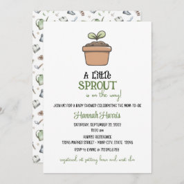 Convite Another Little Sprout on the Way Baby Invitation