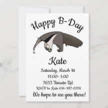 Anteatre Gigante Feliz Aniversário