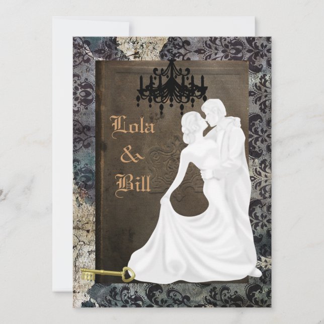 CONVITE ANTERIOR AO Casamento vintage (Frente)