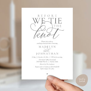 Convite "Antes de dar o nó", Jantar de Ensaio de Casamento