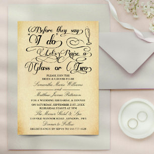 Convite Antes de dizerem Eu Aceito, Vamos Levantar um ou d