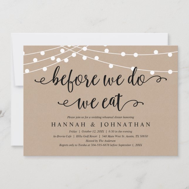 Convite Antes De Fazermos, Comemos, Janto De Ensaio Russo (Frente)